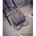 Korean Fashion Lady's Casual Travel Backpack Drawstring Leather Backpack